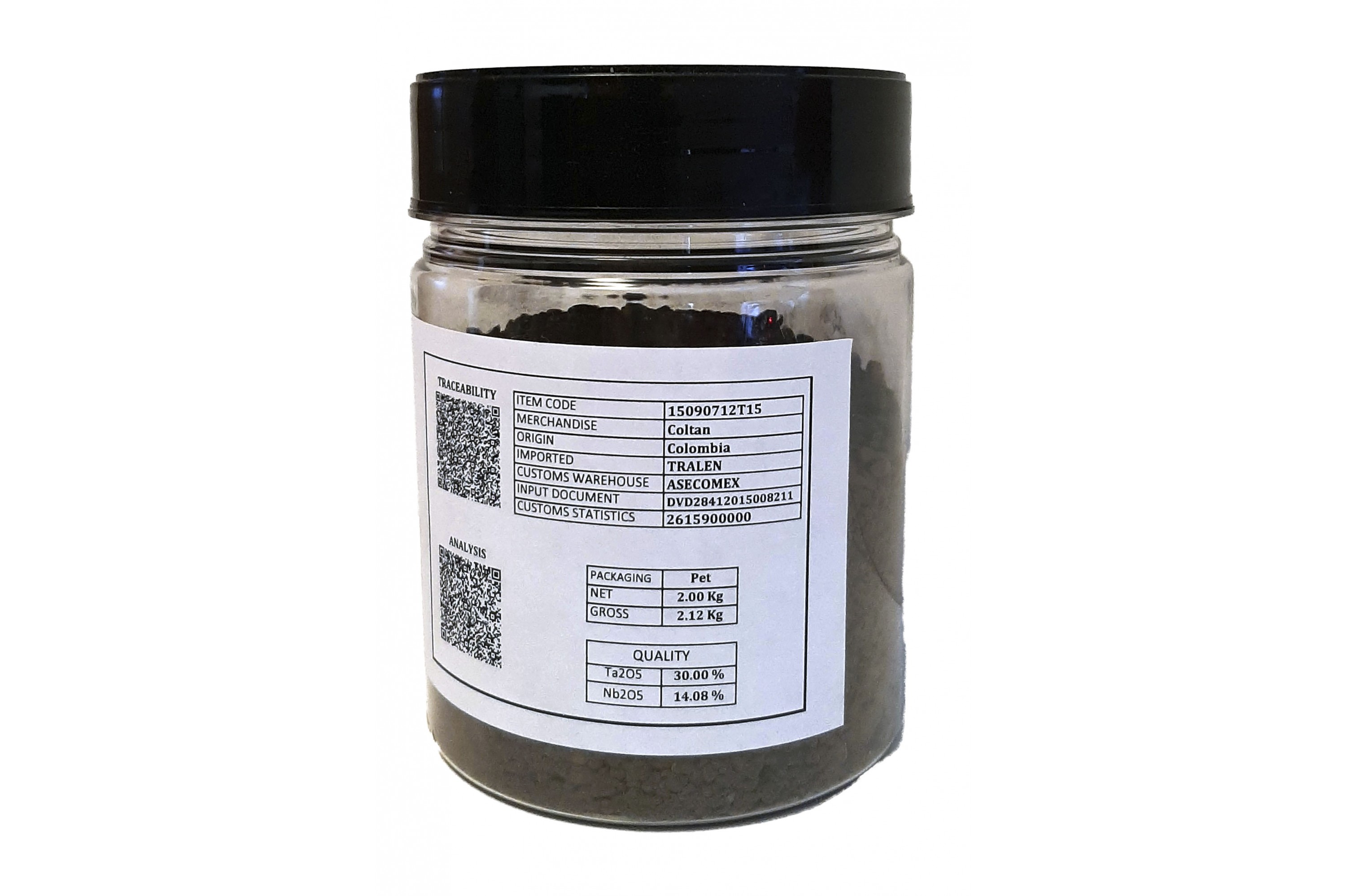 Tantalum 2 kilos container Pet 1