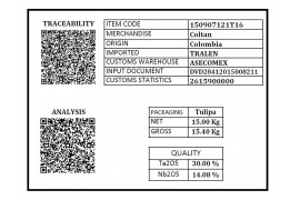 Tantalum 15 kilos container Tulipa 4